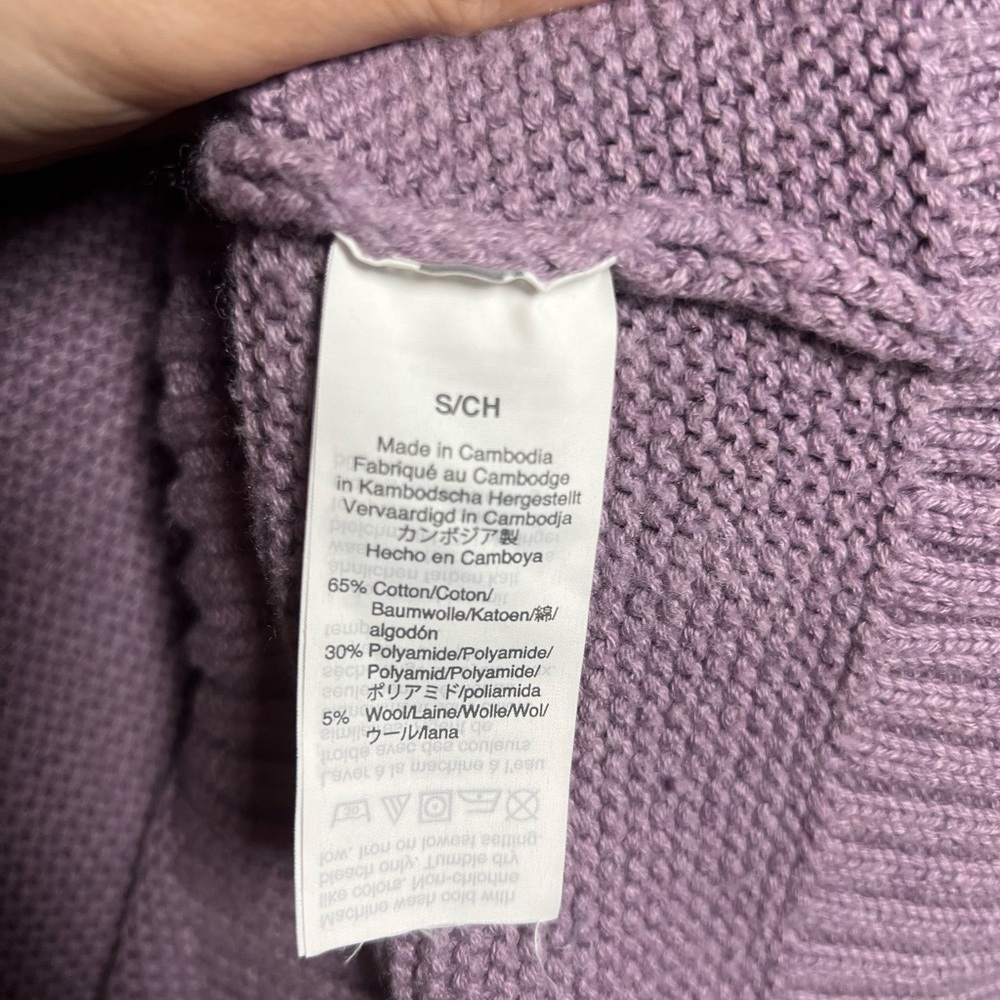 J. Crew Lavender Chunky Knit Classic Crewneck Sweater Cozy Preppy - Picture 7 of 8